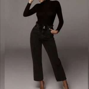 Jluxlabel Jelai Jeans Black High Waisted